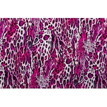 Textured Leopard DSI - smooth velvet, cerise