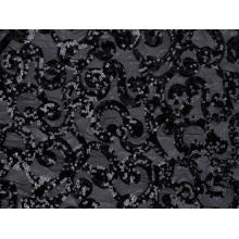 Omega Sequins Mesh - black-black