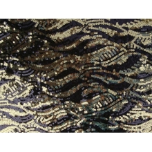 Meteor Sequins Mesh - sapphire-turkus