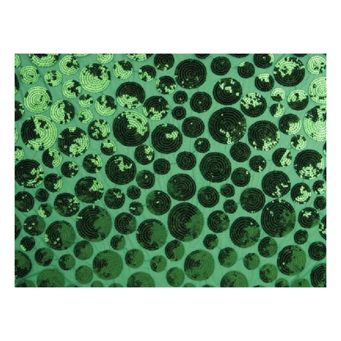 Polka Dot Sequins Mesh - emerald-emerald