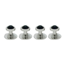 Shirt Studs/ Silver - jet