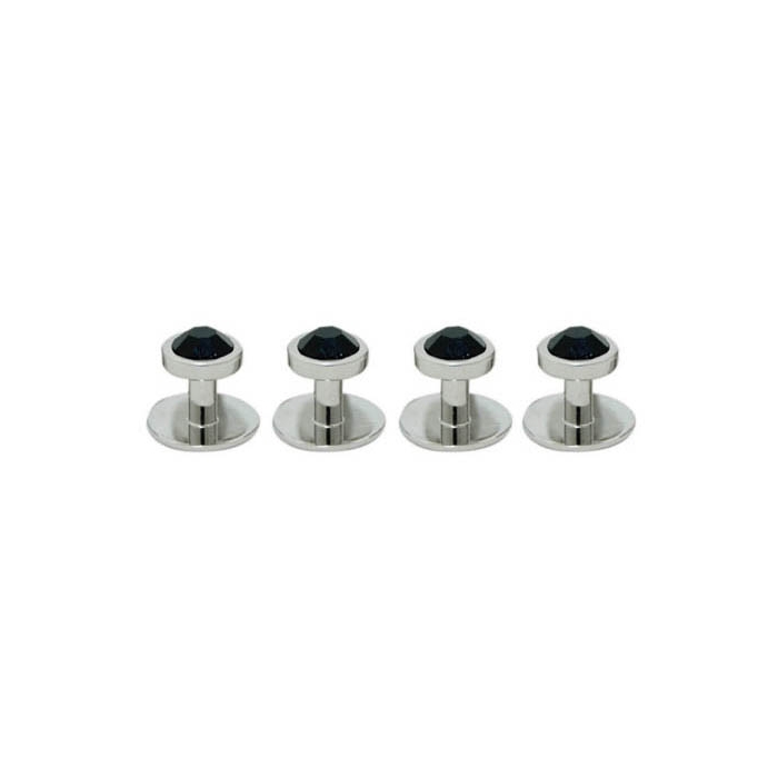 Shirt Studs/ Silver - jet