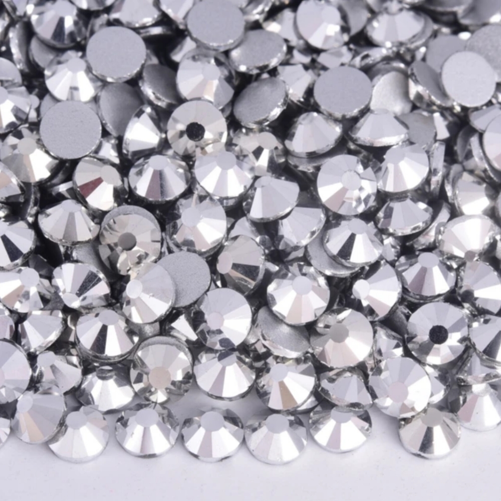 thumbnail image 2 of Jet Hematite 2mm Flatback Rhinestones – 144 Pieces, I Heart Crystals Austrian Crystal 2058 2 of 3