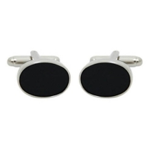 Cufflinks/ Luxury - silver/black onyx