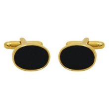 Cufflinks/ Luxury - gold/black onyx