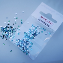 Crystal for nails aquamarine ab
