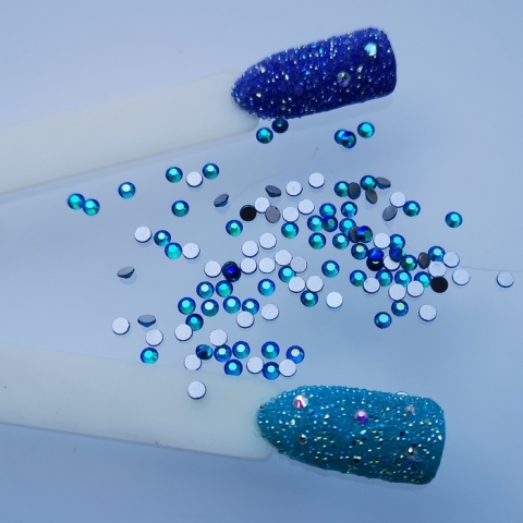 Crystal for nails capri blue ab