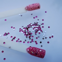 Crystal for nails fuchsia