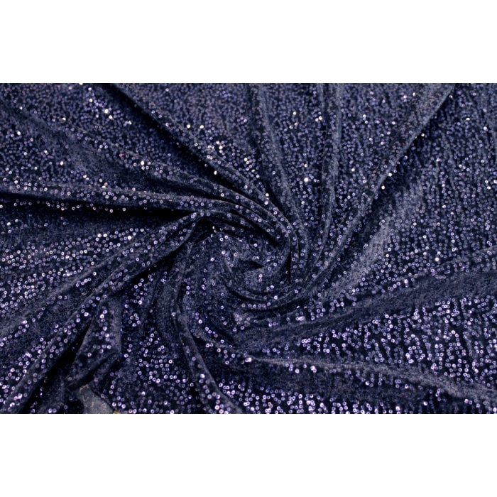 Mini Sequins Velvet CHR-C - midnight sky