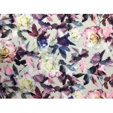 Watercolour floral print on georgette