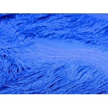 Scalloped All Over Fringe on Net CHR - blue