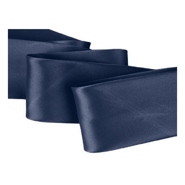 SATIN BIAS BINDING 50MM - navy