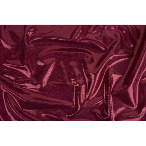 DISCO FOILED LYCRA red hologram-burgundy