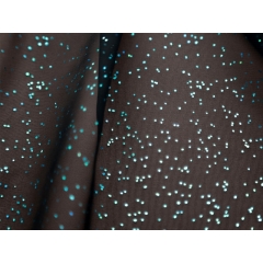 GEORGETTE STARLIGHT aqua hologram on black