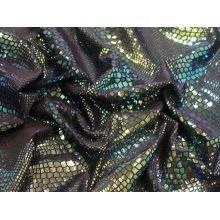 PYTHON FOIL LYCRA petrol on black