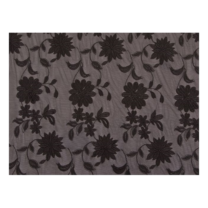 Botanic Embroidery on Stretch Net CHR