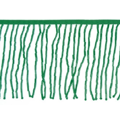 BEAD FRINGE emerald