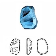 SWAROVSKI 4787 DIVINE ROCK FLAT FANCY aquamarine 19x13mm