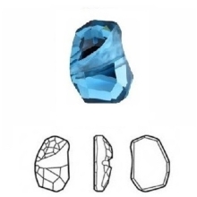 SWAROVSKI 4787 DIVINE ROCK FLAT FANCY aquamarine 27x19mm