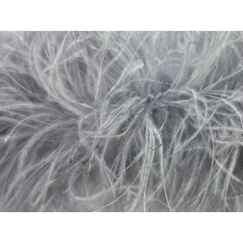 Feather boa light grey