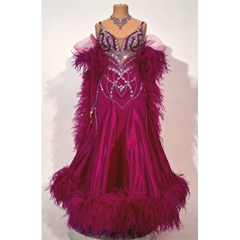 Ballroom dress Julia II fuchsia pink