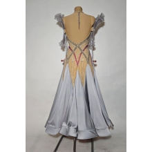 Ballroom dress MJD3039 SILVER+FLESH