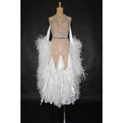 Ballroom dress Julia WHITE+FLESH