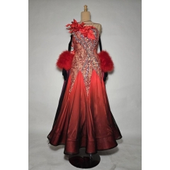 Ballroom dress RED+BLACK