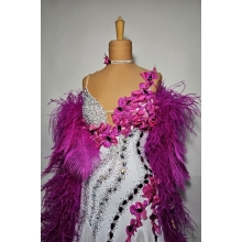 Ballroom dress Marta WHITE+FUCHSIA