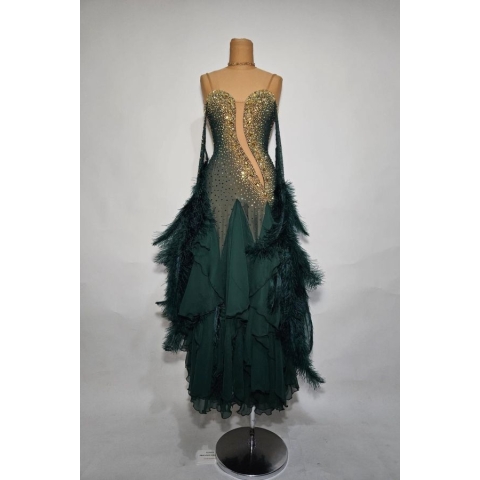 Ballroom dress Julia FOREST GREEN
