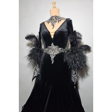 Ballroom dress BLACK/SILVER
