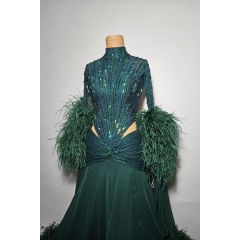 Ballroom dress Agata FOREST GREEN