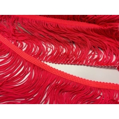 FRINGES DOUBLE LOOPED STRETCH fluorescent red