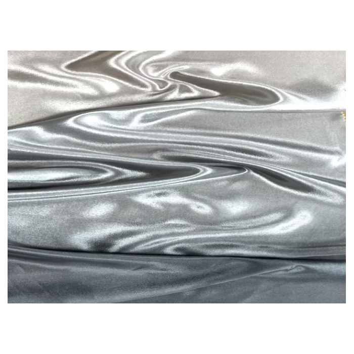 Satin chiffon shaded CHR hematite-silver
