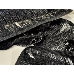 FRINGE CHRISANNE metallic black