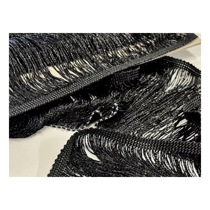 FRINGE CHRISANNE metallic black