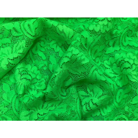 FLOWER STRETCH LACE apple green