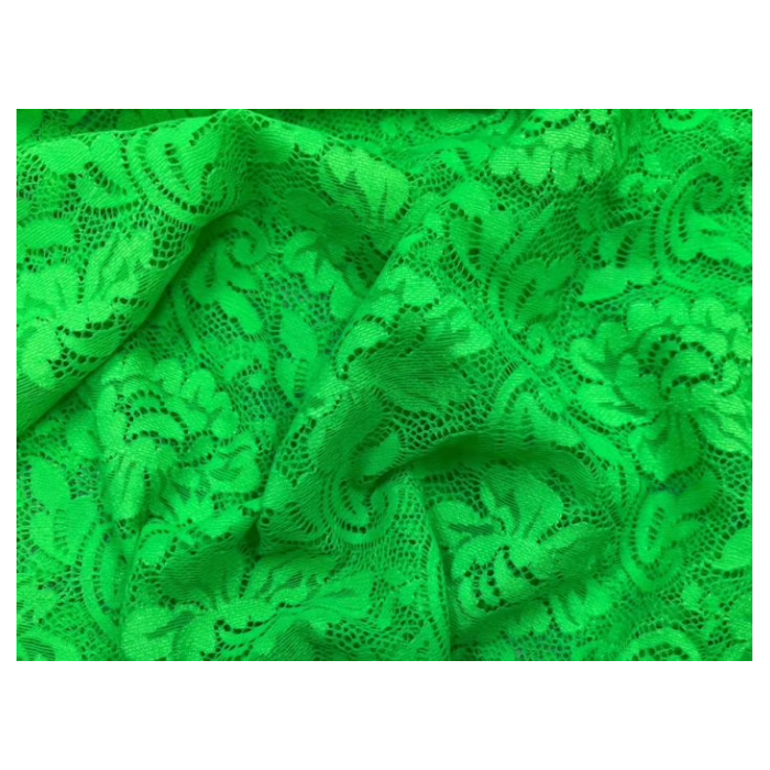 FLOWER STRETCH LACE apple green