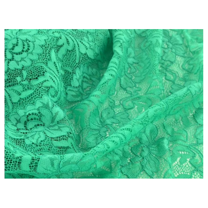 FLOWER STRETCH LACE cool aqua