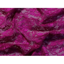 FLOWER STRETCH LACE fuchsia pink