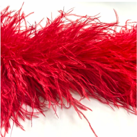 Feather Boa fluorescent red