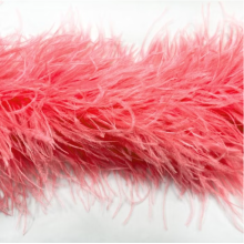 Feather Boa salmon/clematis