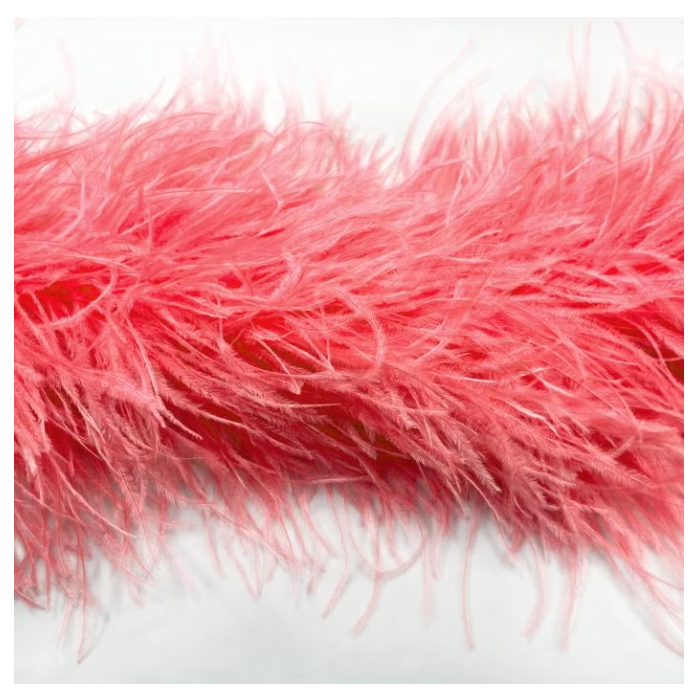 Feather Boa salmon/clematis