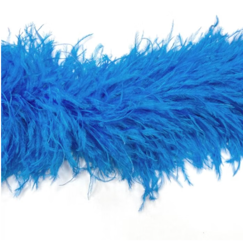 Feather Boa electric blue