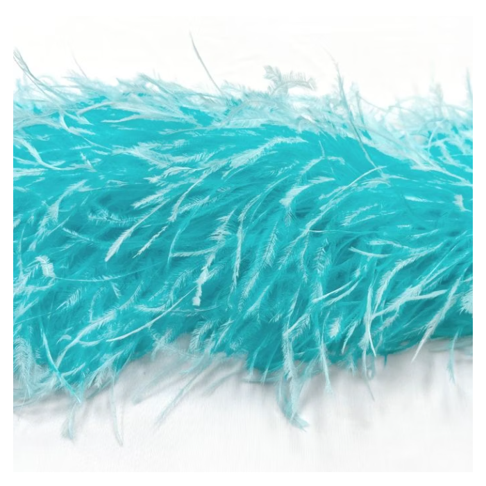 Feather boa aquamarine