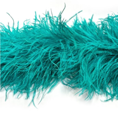 Feather boa peacock blue