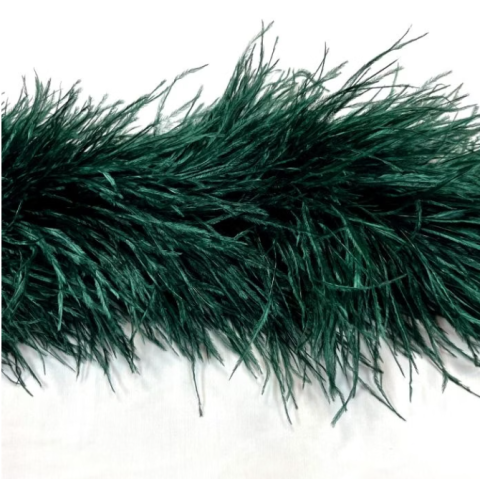 Feather boa forest green