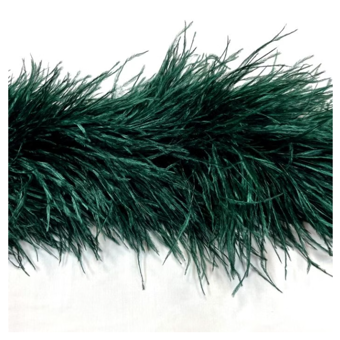Feather boa forest green