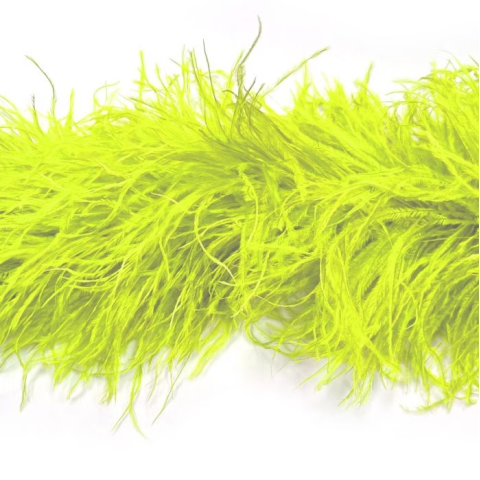 Feather boa lime