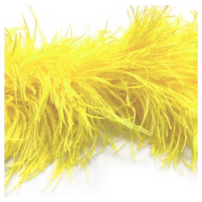 Feather boa sassy yellow